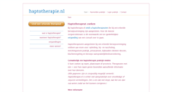 Desktop Screenshot of haptotherapie.nl